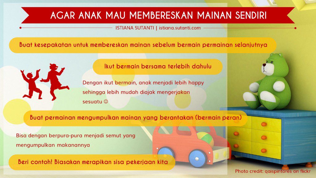 Infografis Membereskan Mainan