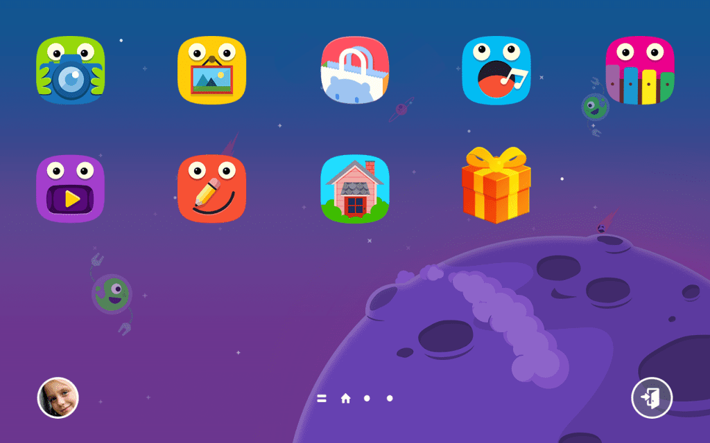 Tampilan Homescreen Kids Mode
