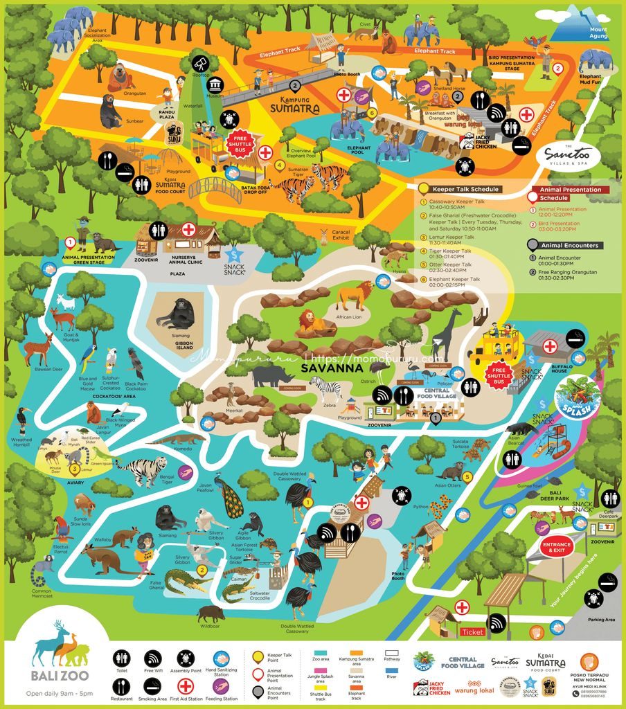 Peta Bali Zoo