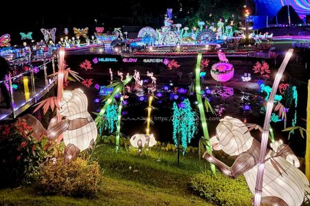 Milenial Glow Garden saat Malam