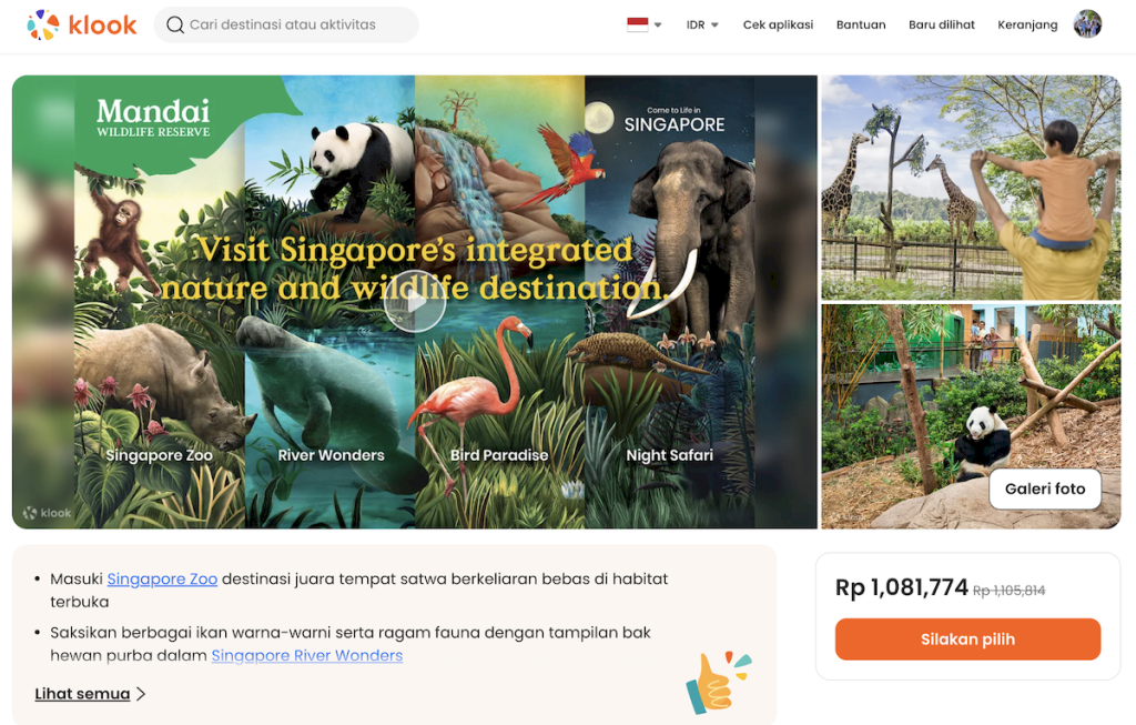 Tiket Mandai Wildlife Reserve