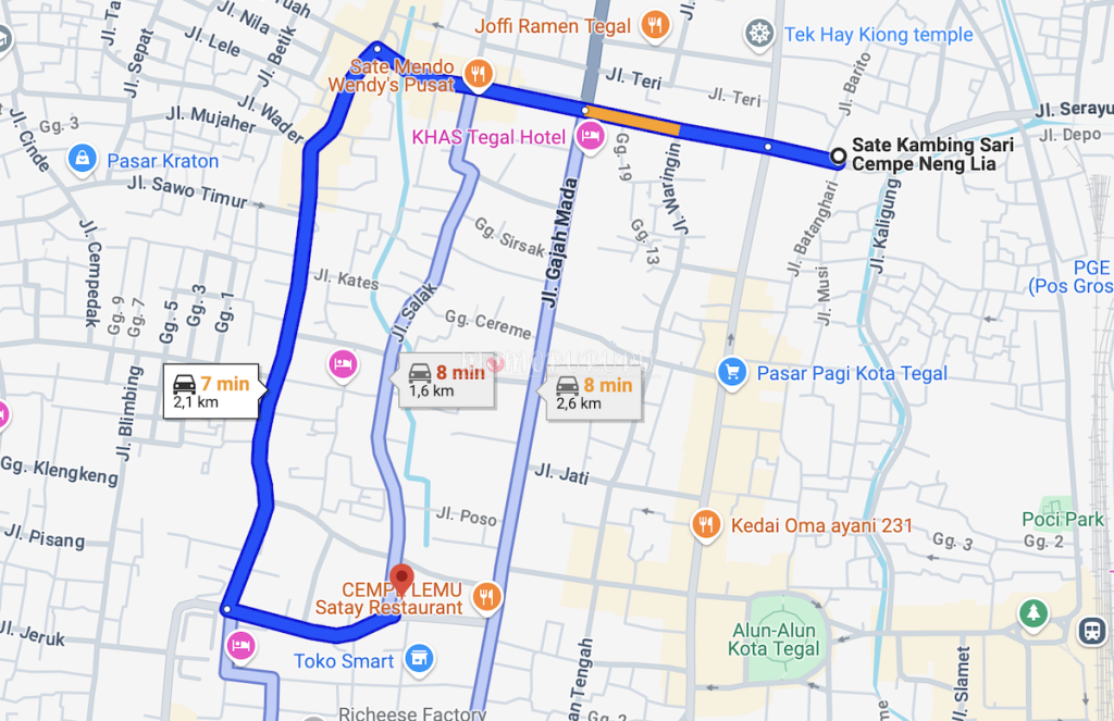Hotel Mr J dari Sate Kambing Sari Cempe Neng Lia