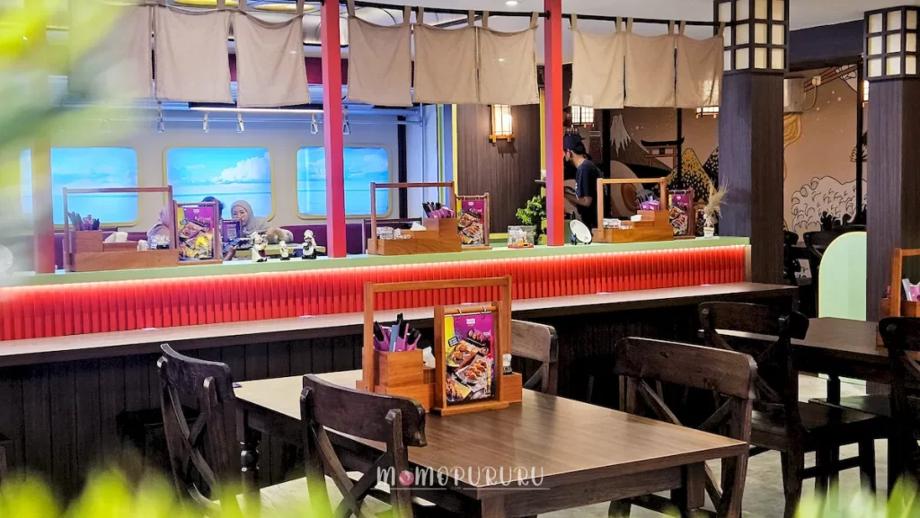 Suasana Kyuka Ramen di bagian bawah
