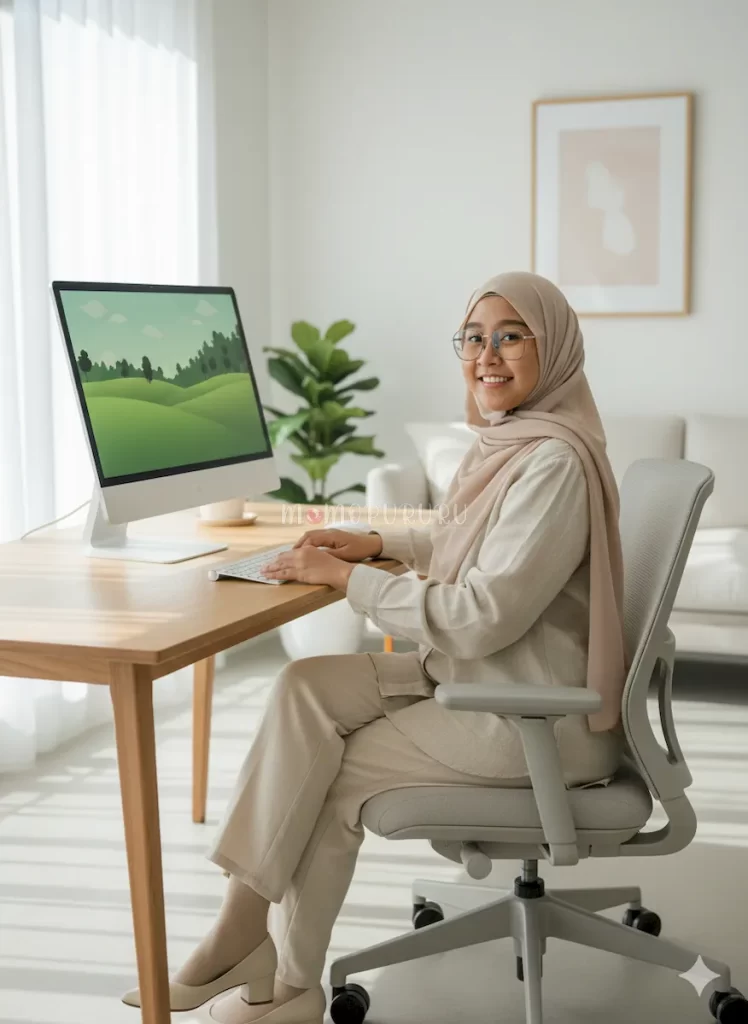 Menyusun travel planning dan bekerja di rumah dari workstation