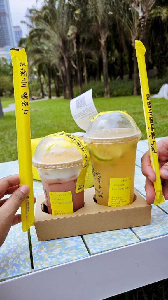 minuman hasil drone delivery